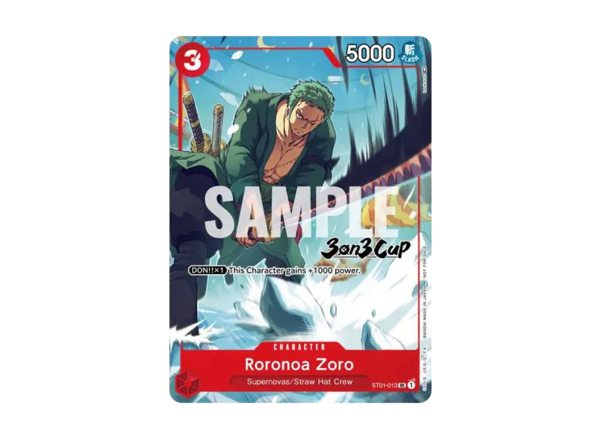 Roronoa Zoro SR [ST01-013] [EN] (Promotional Card "3on3 Cup")