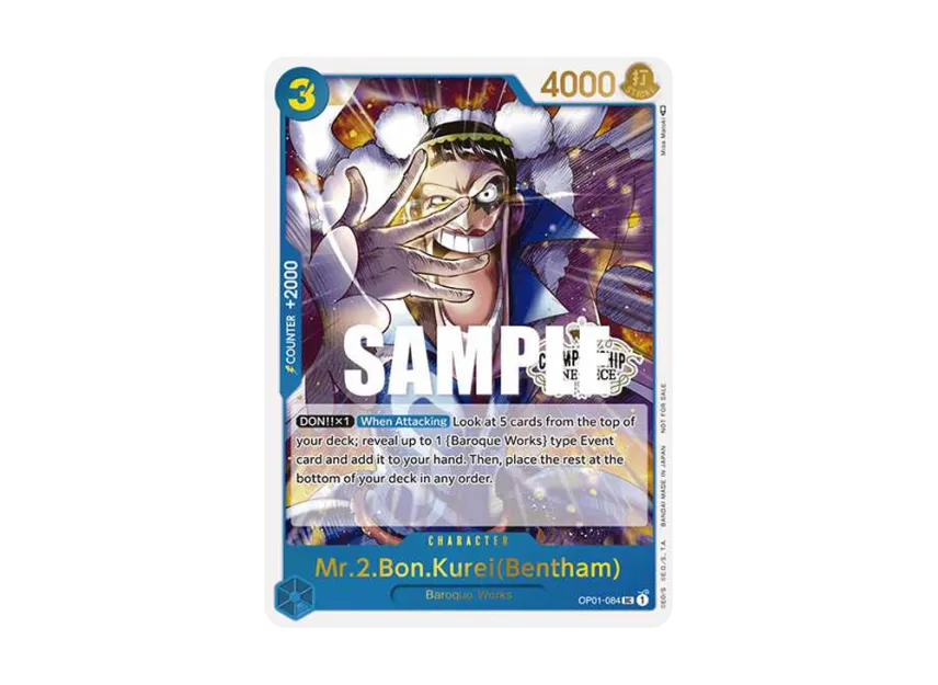 Mr.2.Bon.Kurei(Bentham) UC [OP01-084] [EN] (Promotional Card "Championship 2023 Store Championship Participation Pack vol.2")