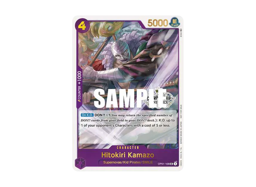 Hitokiri Kamazo UC [OP01-108] [EN] (Promotional Card "Championship 2023 Store Championship Participation Pack vol.1")