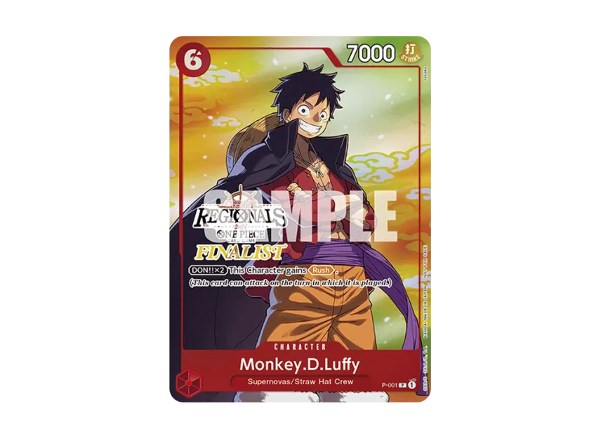 Monkey.D.Luffy P [P-001] [EN] (Promotional Card "Offline Regional Finalist Card Set 2024 Vol. 2")