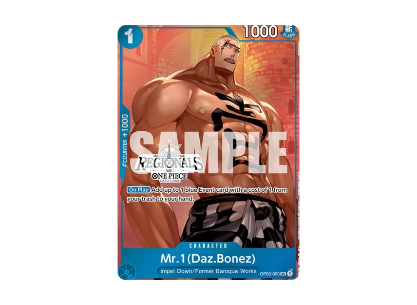 Mr.1(Daz.Bonez) UC [OP02-063] [EN] (Promotional Card "Online Regional Participation Pack 2024 Vol.3")