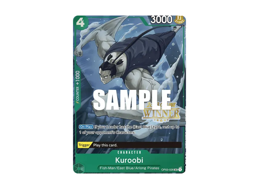 Kuroobi UC [OP03-026] [EN] (Promotional Card "Online Regional 2023 Champion Card Set Vol.2")