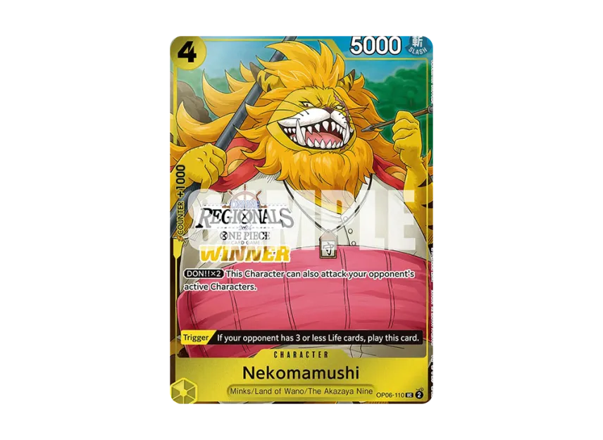 Nekomamushi UC [OP06-110] [EN] (Promotional Card "Online Regional Champion Card Set 2024 Vol.3")
