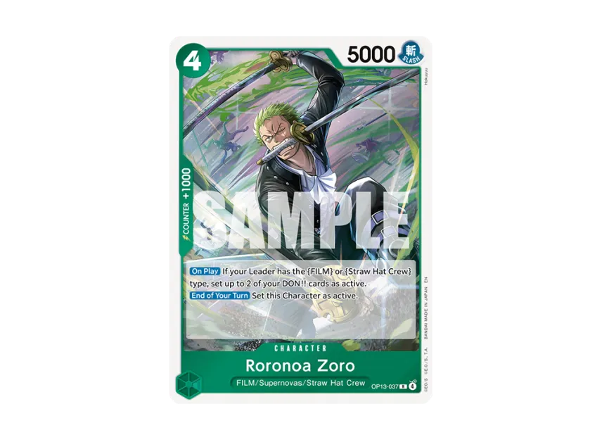Roronoa Zoro R [OP13-037] [EN] (Booster Pack "CARRYING ON HIS WILL")