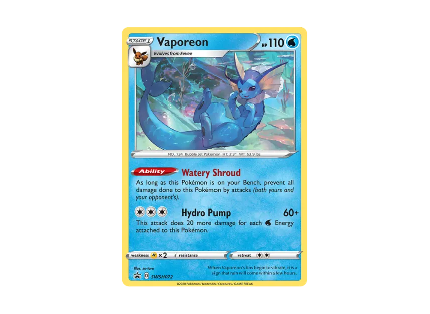 Vaporeon P [SWSH072] (Sword & Shield "Promotional Card")