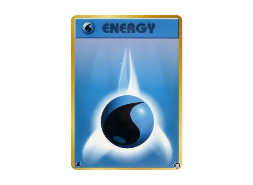 Water Energy : Old Back [NEO] (Pokemon Card neo "Intro Pack neo")