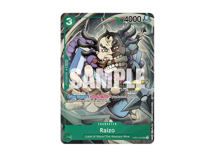 Raizo UC [OP01-052] [EN] (Promotional Card "Championship 2023 Event Pack Finalist Ver.")