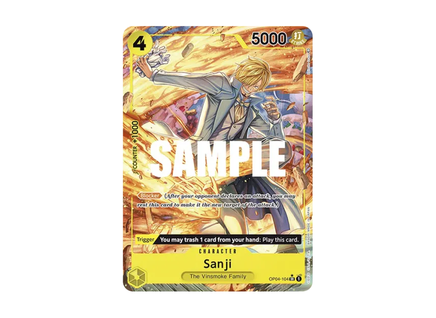 Sanji SR-P [OP04-104] [EN] (Booster Pack "Kingdoms Of Intrigue")