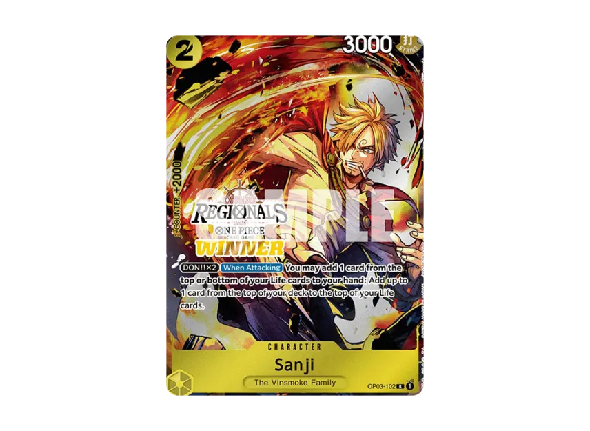 Sanji R [OP03-102] [EN] (Promotional Card "Offline Regional Champion Card Set 2024 Vol.1")