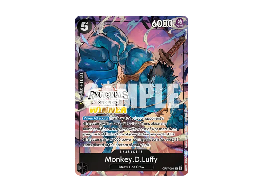 Monkey.D.Luffy R [OP07-091] [EN] (Promotional Card "Offline Regional Champion Card Set 2024 Vol.3")