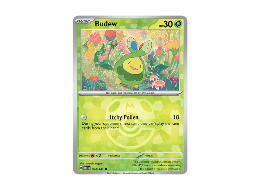 Budew C : Master Ball Holo [PRE 004/131] [EN] (Scarlet & Violet "Prismatic Evolutions")