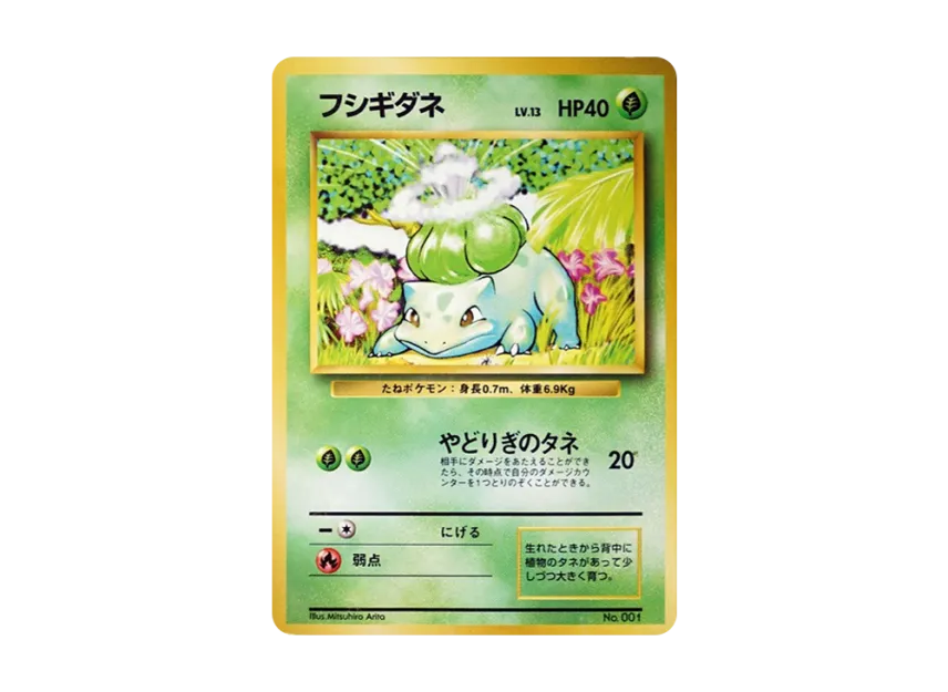 Bulbasaur : 1ED : Old Back [PMCG1 1] (Expansion Pack "Pocket Monster Card Game First Edition")