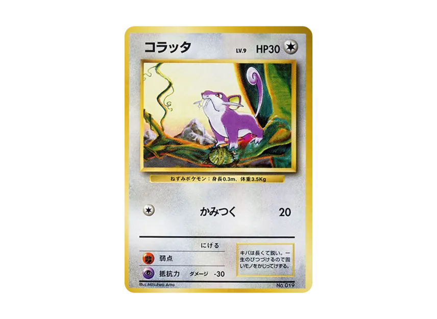Rattata : 1ED : Old Back [PMCG1 1] (Expansion Pack "Pocket Monster Card Game First Edition")