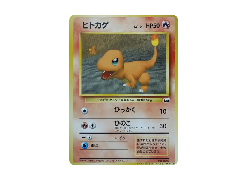 Charmander : Old Back [PMCG-P] (Promotional Cards "Pokemon Snap Tv Tokyo 64 Mario Stadium Sponsored Contest")