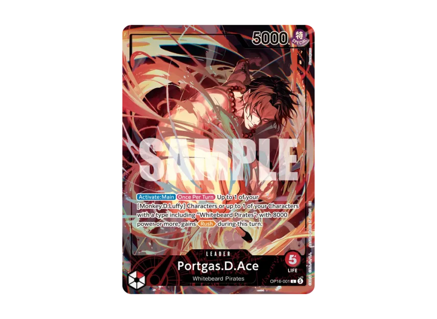 Portgas.D.Ace L [OP16-001] [EN] (Promotional Card "Official Playmat Flame-Flame Fruit Coliseum Edition")