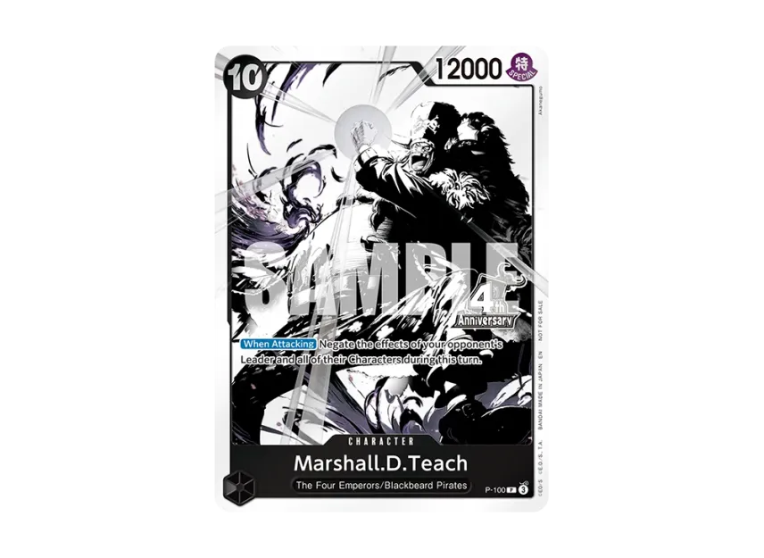 Marshall.D.Teach P [P-100] [EN] (Promotional Card "4th Anniversary! ONE PIECE CARD GAME TREASURE CAMPAIGN PACK")