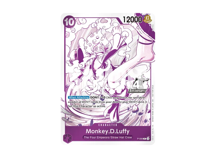 Monkey.D.Luffy P [P-099] [EN] (Promotional Card "4th Anniversary! ONE PIECE CARD GAME TREASURE CAMPAIGN PACK")