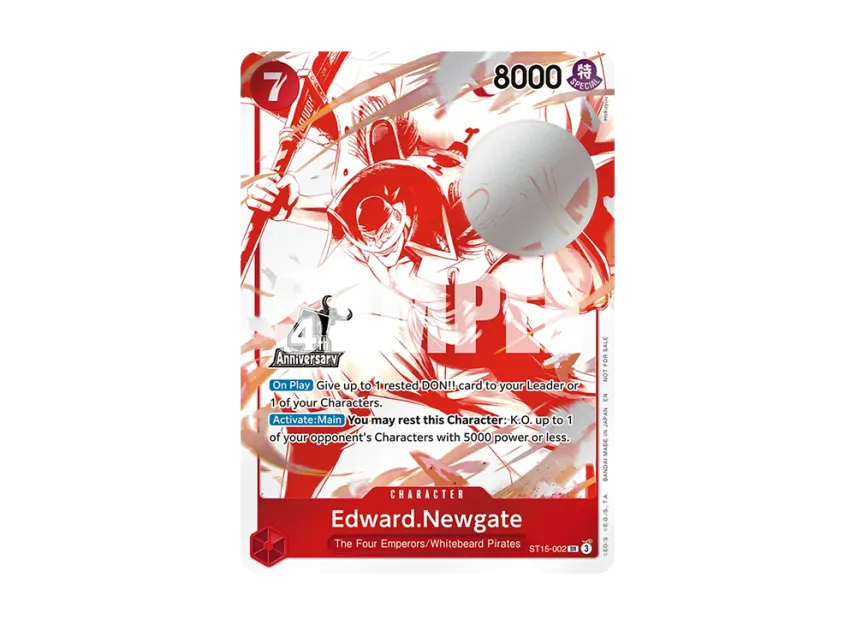 Edward.Newgate SR [ST15-002] [EN] (Promotional Card "4th Anniversary! ONE PIECE CARD GAME TREASURE CAMPAIGN PACK")