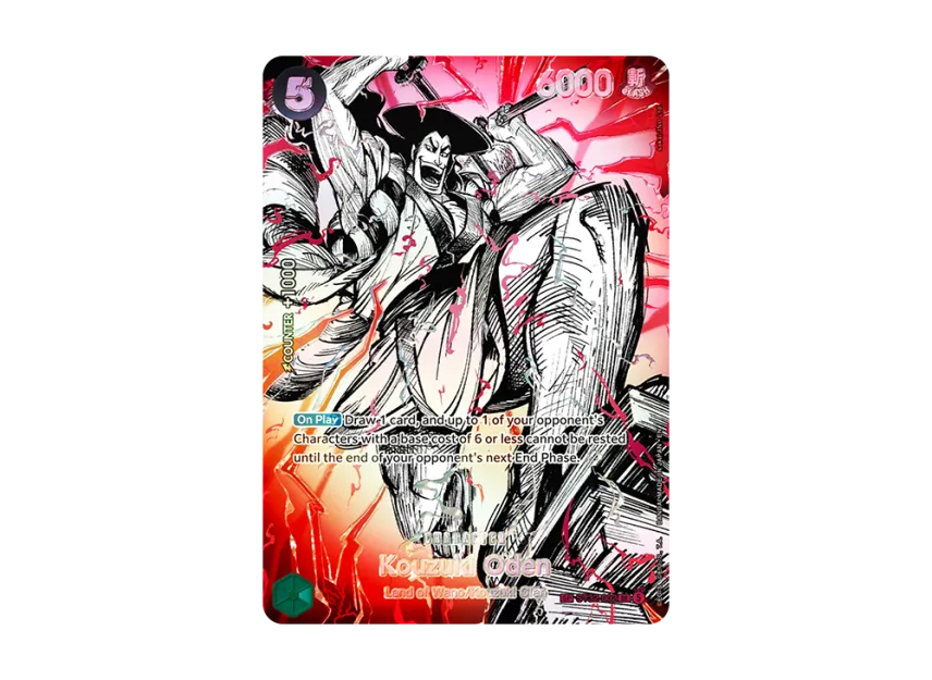 Kouzuki Oden SR-SPC : Conqueror's Haki Special Card [ST32-002] [EN] (Booster Pack "THE WORLD’S STRONGEST WARRIORS")