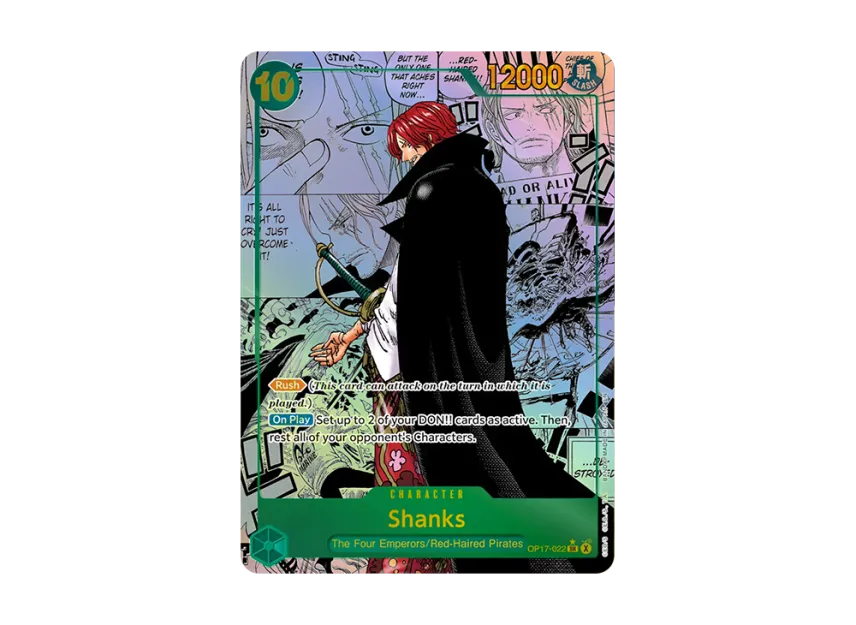Shanks SR-SP : Manga Alt Art [OP17-022] [EN] (Booster Pack "THE WORLD’S STRONGEST WARRIORS")