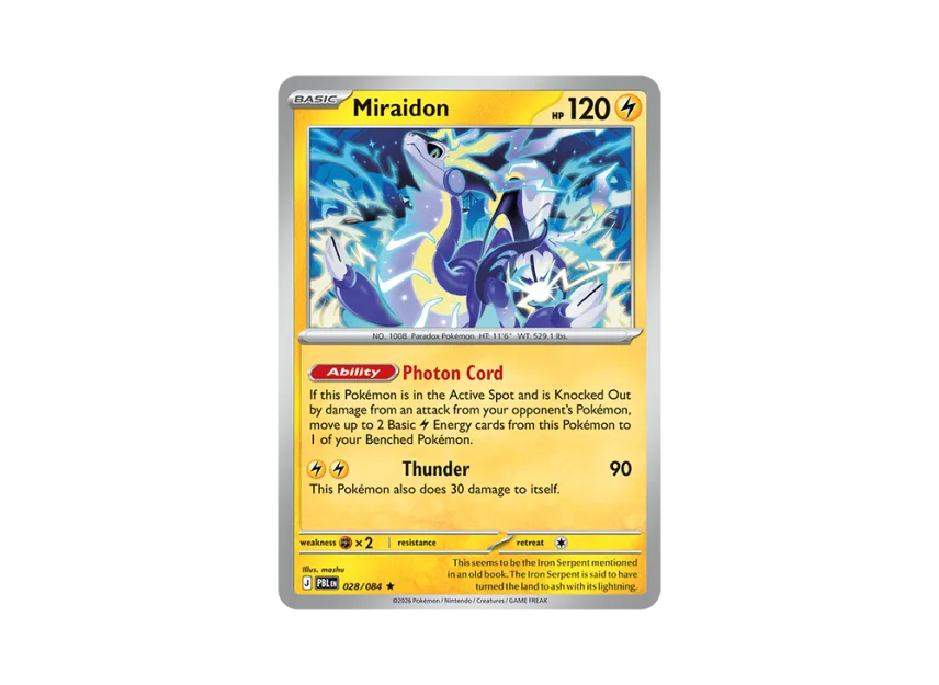 Miraidon R [PBL 028/084] [EN] (Mega Evolution "Pitch Black Booster Display Box")