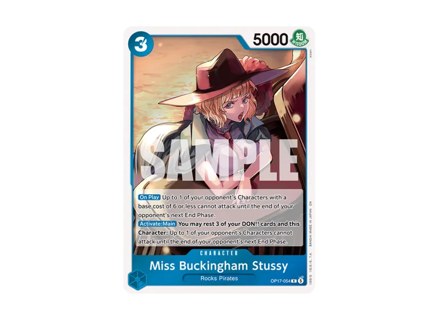 Miss Buckingham Stussy R [OP17-054] [EN] (Booster Pack "THE WORLD’S STRONGEST WARRIORS")