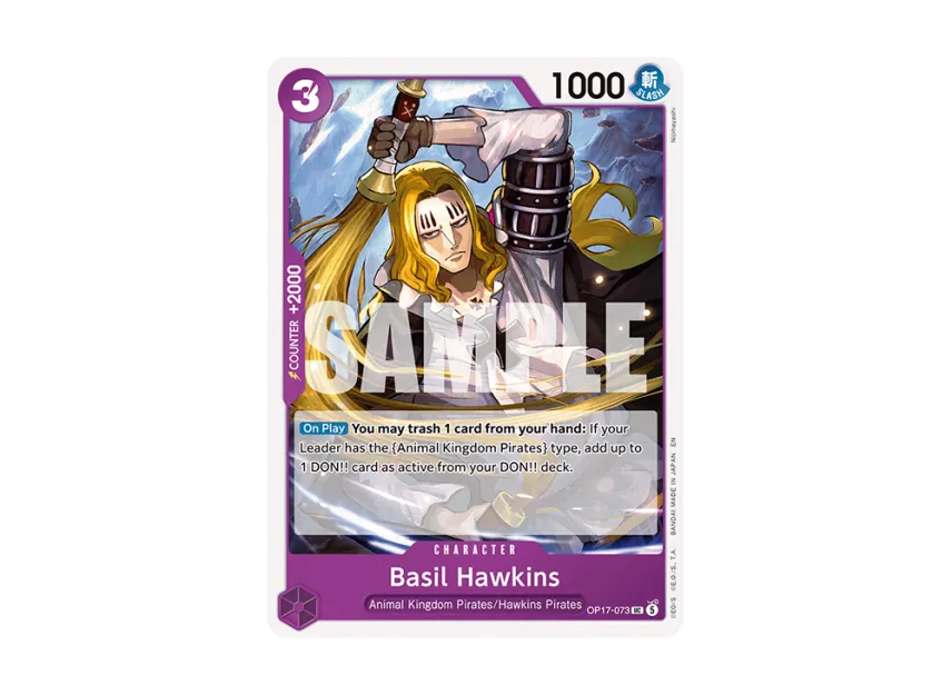 Basil Hawkins UC [OP17-073] [EN] (Booster Pack "THE WORLD’S STRONGEST WARRIORS")