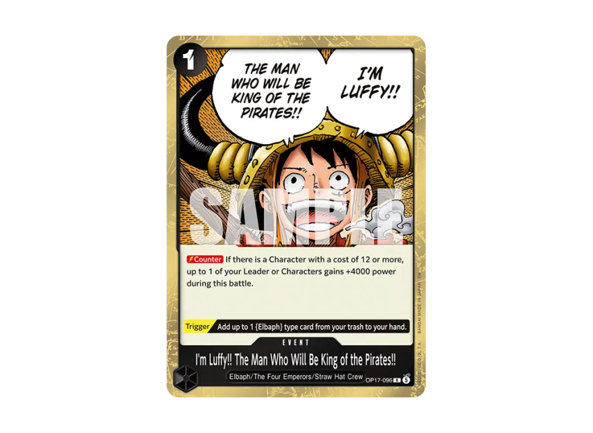 I'm Luffy! The Man Who Will Become the Pirate King! R [OP17-096] [EN] (Booster Pack "THE WORLD’S STRONGEST WARRIORS")