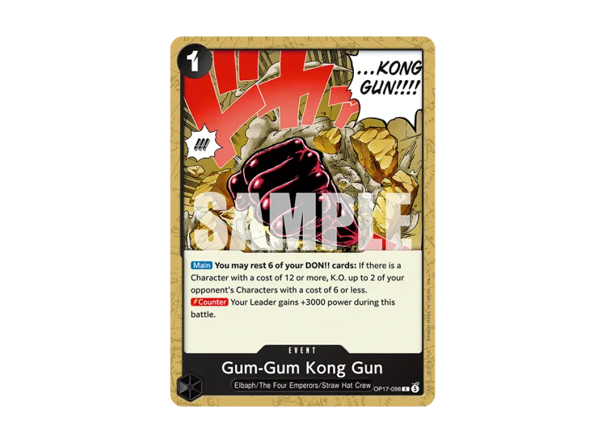 Gomu Gomu no Kong Gun C [OP17-098] [EN] (Booster Pack "THE WORLD’S STRONGEST WARRIORS")