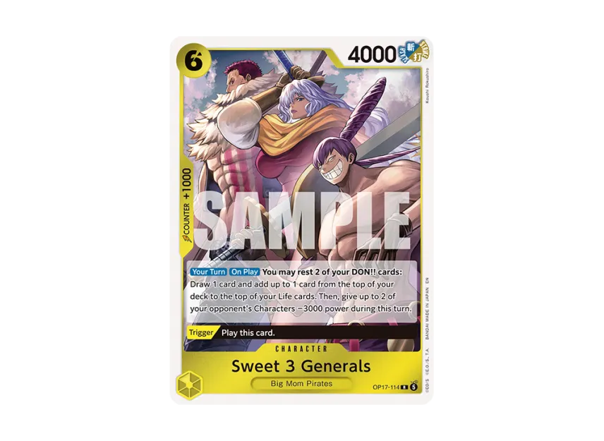 Sweet 3 Generals R [OP17-114] [EN] (Booster Pack "THE WORLD’S STRONGEST WARRIORS")