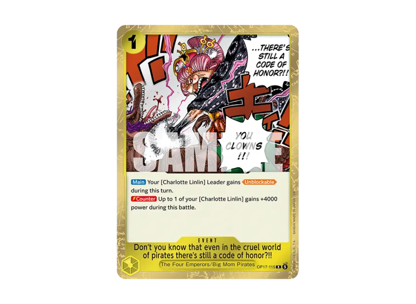 There's a thing called honor, you idiot!!! R [OP17-115] [EN] (Booster Pack "THE WORLD’S STRONGEST WARRIORS")
