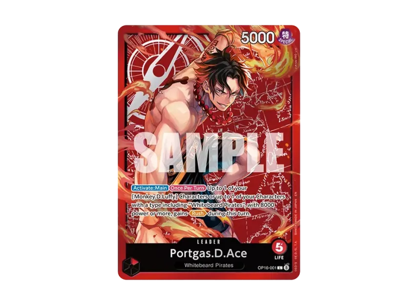 Portgas.D.Ace L [OP16-001] [EN] (Set Sail Deck Set "SD-01")