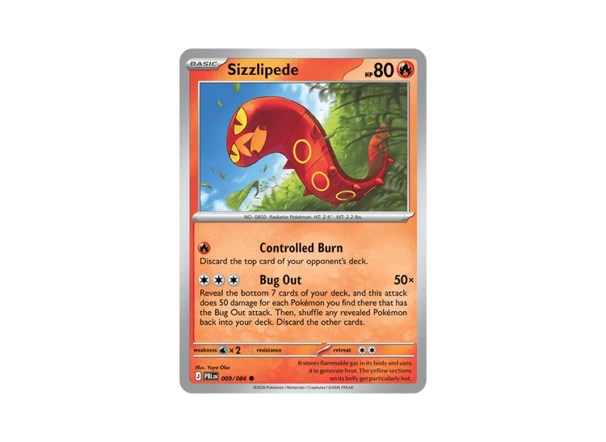 Sizzlipede C [PBL 009/084] [EN] (Mega Evolution "Pitch Black Booster Display Box")