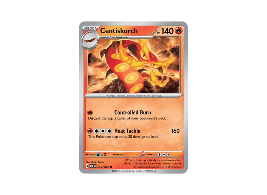 Centiskorch C [PBL 010/084] [EN] (Mega Evolution "Pitch Black Booster Display Box")