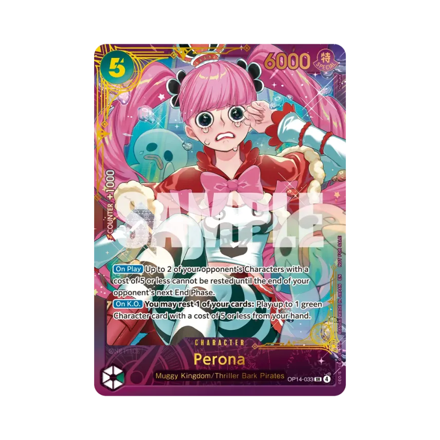Perona SR : Gold Text : Opened : Top 8 [OP14-033] [EN] (Promotional Card "Large Scale Extra Grand Battle 2026")