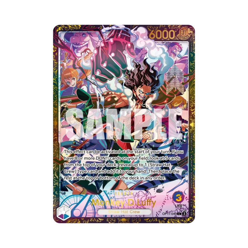 Monkey.D.Luffy L : Opened : Top 16 [OP11-040] [EN] (Promotional Card "Large Scale Extra Grand Battle 2026")