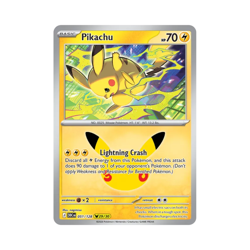 Pikachu [30C 051/128] [EN] (Elite Trainer Box "30th Celebration")