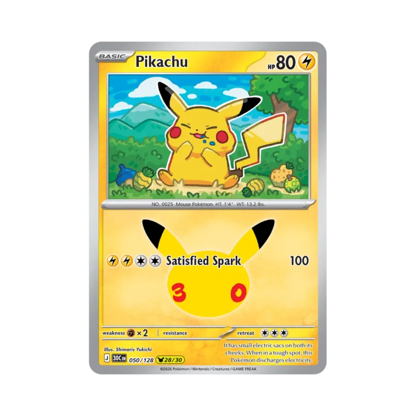 Pikachu [30C 050/128] [EN] (Elite Trainer Box "30th Celebration")