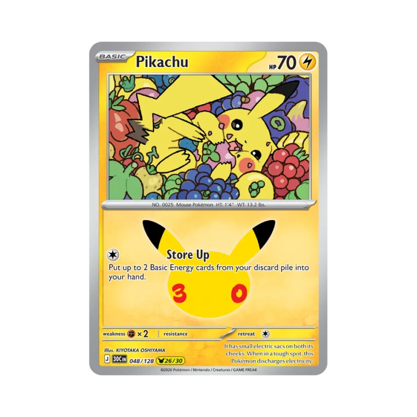 Pikachu [30C 048/128] [EN] (Elite Trainer Box "30th Celebration")