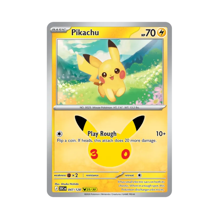 Pikachu [30C 047/128] [EN] (Elite Trainer Box "30th Celebration")