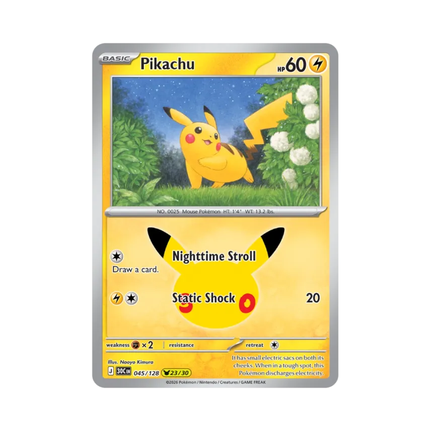Pikachu [30C 045/128] [EN] (Elite Trainer Box "30th Celebration")