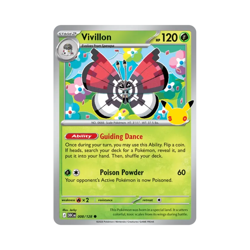 Vivillon C [30C 008/128] [EN] (Elite Trainer Box "30th Celebration")