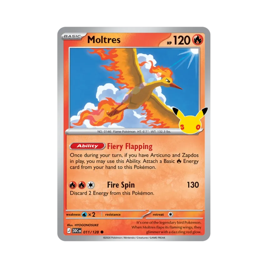 Moltres C [30C 011/128] [EN] (Elite Trainer Box "30th Celebration")