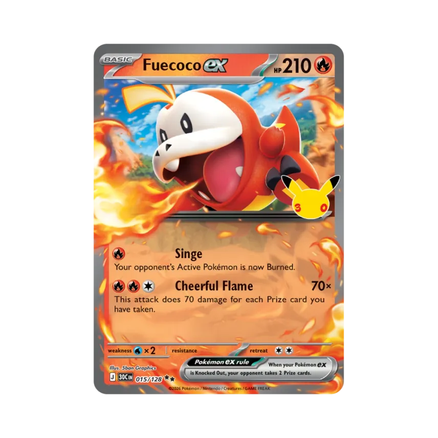 Fuecoco ex RR [30C 015/128] [EN] (Elite Trainer Box "30th Celebration")