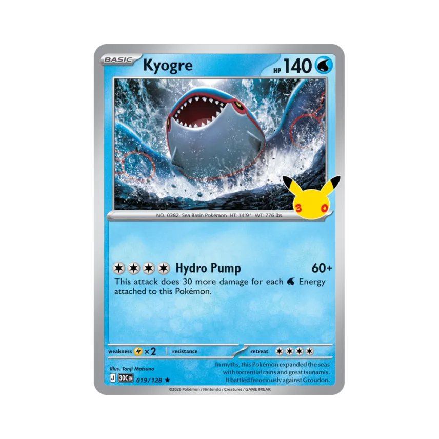 Kyogre R [30C 019/128] [EN] (Elite Trainer Box "30th Celebration")