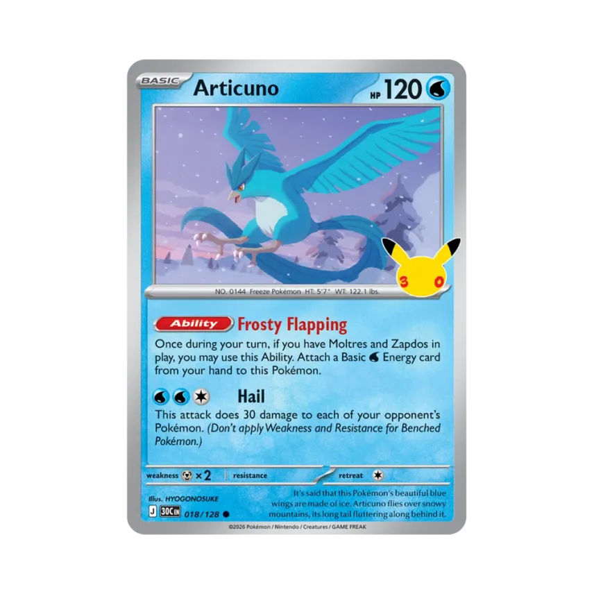 Articuno C [30C 018/128] [EN] (Elite Trainer Box "30th Celebration")