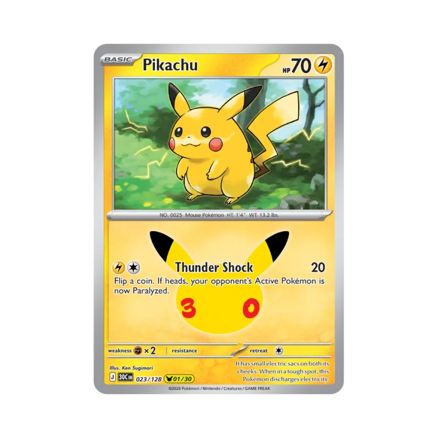 Pikachu [30C 023/128] [EN] (Elite Trainer Box "30th Celebration")