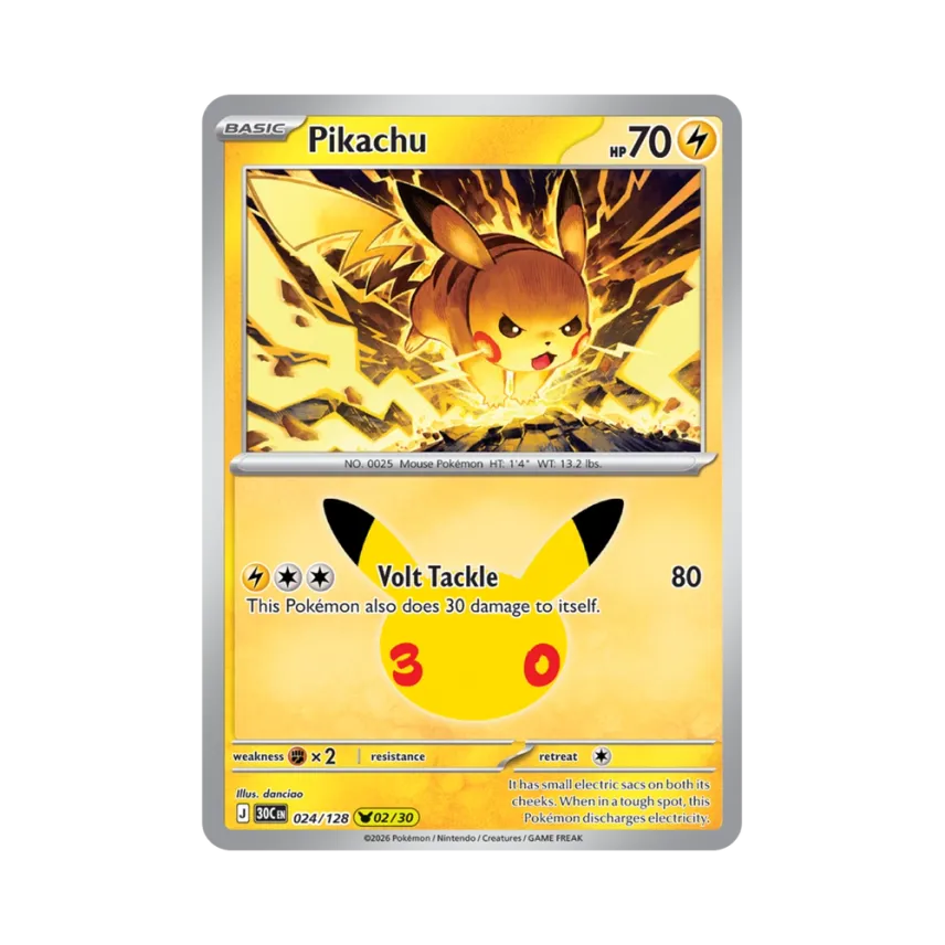 Pikachu [30C 024/128] [EN] (Elite Trainer Box "30th Celebration")