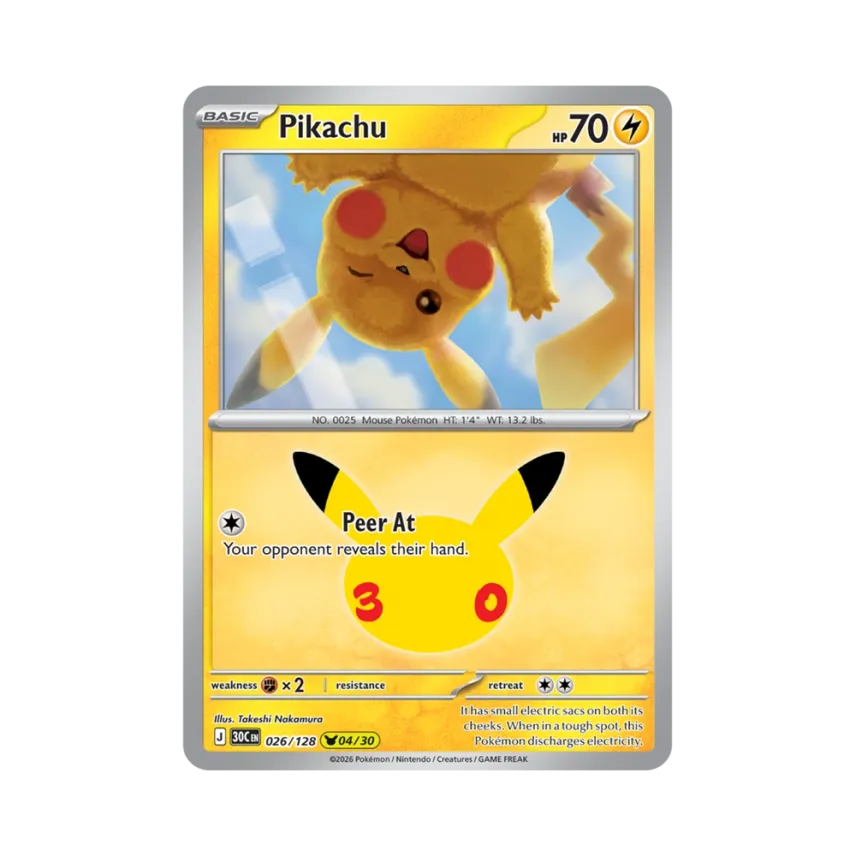 Pikachu [30C 026/128] [EN] (Elite Trainer Box "30th Celebration")