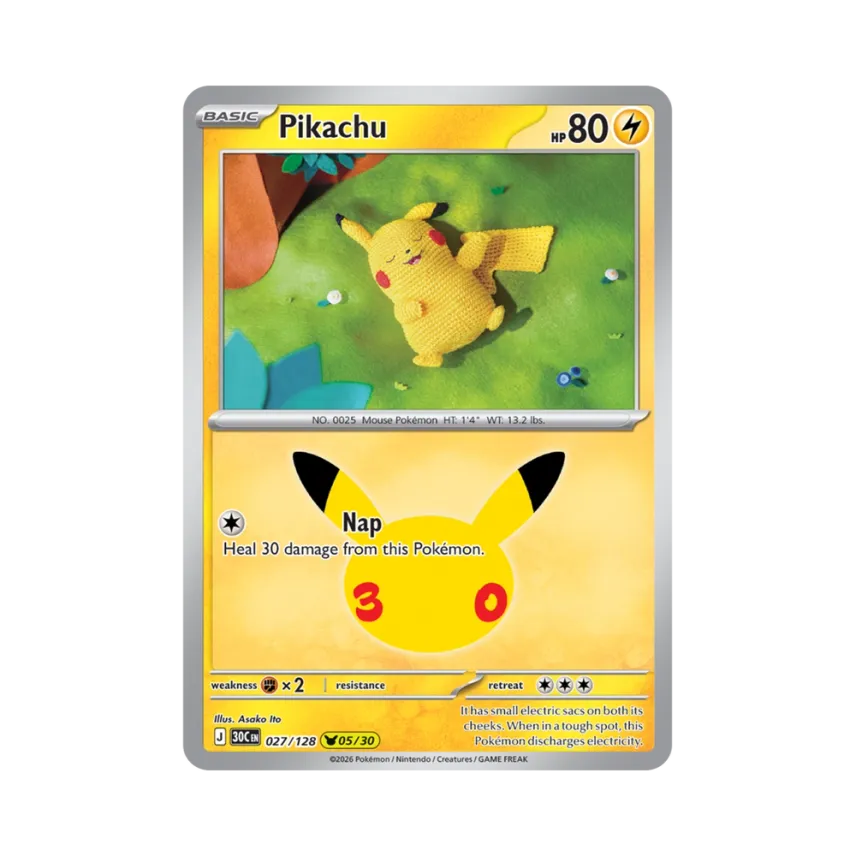 Pikachu [30C 027/128] [EN] (Elite Trainer Box "30th Celebration")